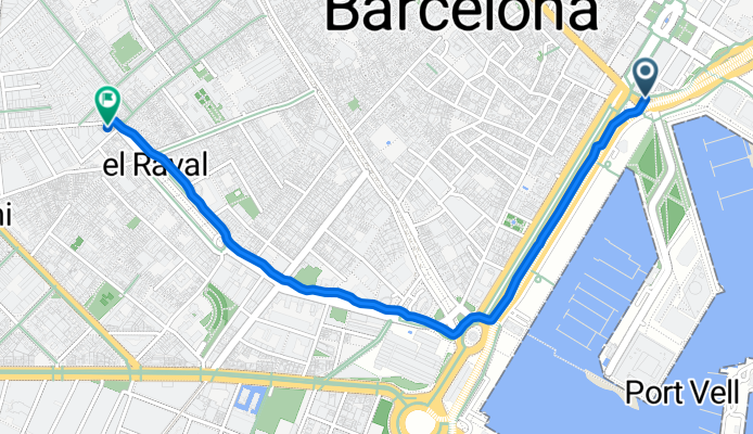 Pas de sota Muralla, 3, Barcelona a Carrer del Carme, 102, Barcelona