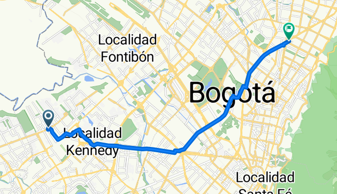 De Carrera 89b 4062, Bogotá a Diagonal 92 23-1, Bogotá
