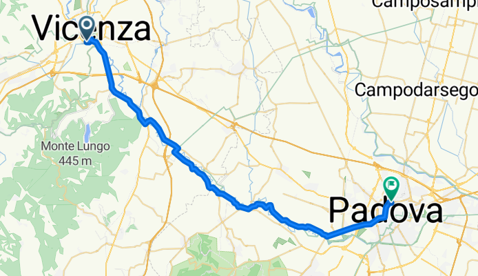 Intercity in bici Vicenza - Padova