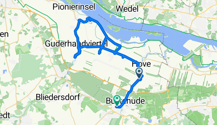 Buxtehuder Straße 70B, Jork nach Bahnstraße 2A, Buxtehude