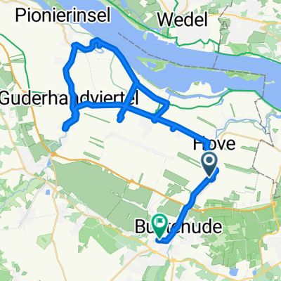 Buxtehuder Straße 70B, Jork nach Bahnstraße 2A, Buxtehude