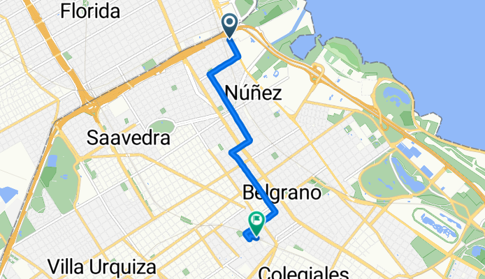 De Avenida del Libertador 8622, Buenos Aires a Zapiola 1852, Buenos Aires