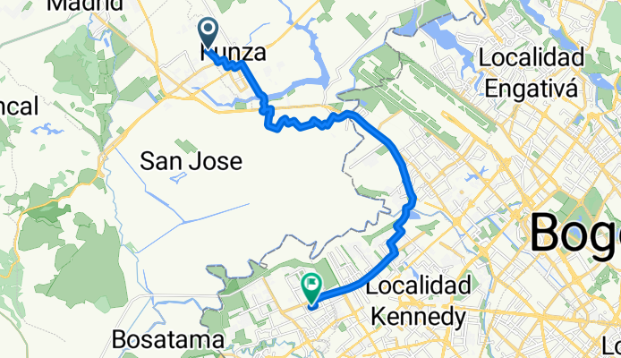 De Carrera 9 21a-2, Mosquera a Calle 54c Sur 86a- 65, Bogotá