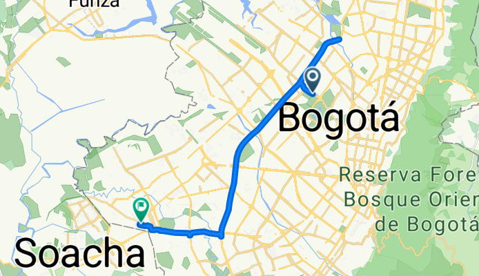 De Avenida José Celestino Mutis 68-95, Bogotá a Carrera 78 66-09, Bogotá