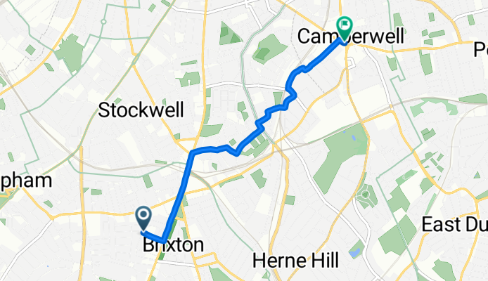 36 Hayter Road, London to 17 Camberwell Green, London