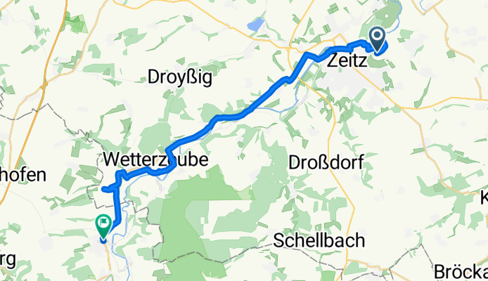 Zeitz nach Crossen an der Elster