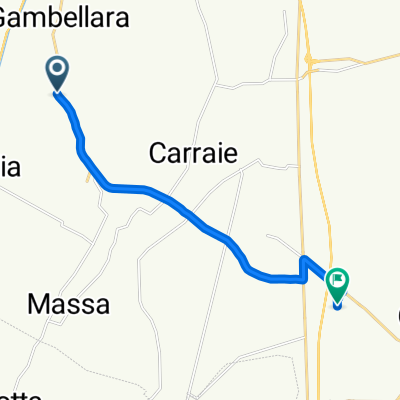 Da Via Gambellara 49, Ravenna a Via Angelo Manzoni 6, Ravenna