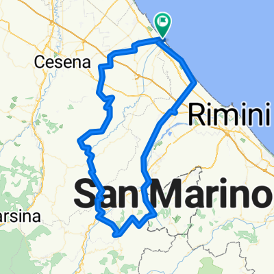 Cesenático-Longiano-Sogliano-Ponte Uso-Secchiano-St.Leo-Montemaggio-Verucchio-Santarcangelo-Gatteo Mare