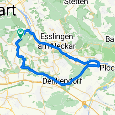Neckar Körsch und Hügel
