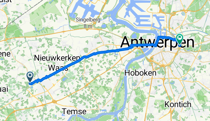 Maria Rosseelsstraat 12, Sint-Niklaas naar Noordersingel 21, Antwerpen