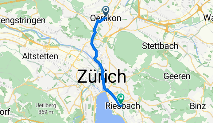Hofwiesenstrasse 369–379, Zürich nach Mühlebachstrasse 135, Zürich