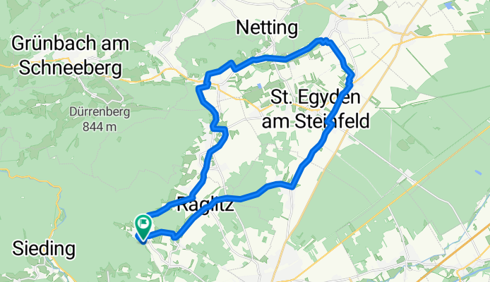 Loop von Flatz bis nach Winzendorf mit schönen Ausblicken auf die Hohe Wand