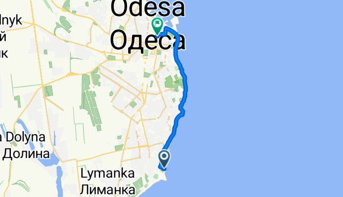 От провулок Панченка 1, Одеса до вулиця Пушкінська 28, Одеса