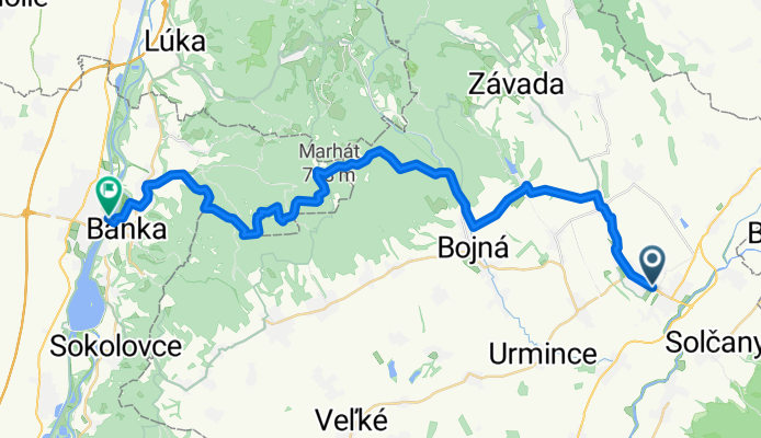 Topoľčany-Bojná - Jel.Jamy- Striebornica- Piešťany