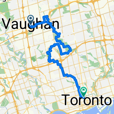 Vaughan Station to Queens Park Via Bartley Smith Greenway, Hidden Trail, G Ross Lord, Earl Bales Downsview Park