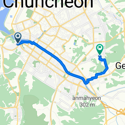 온의동 71-6, 춘천시 ~ 석사동 77, 춘천시