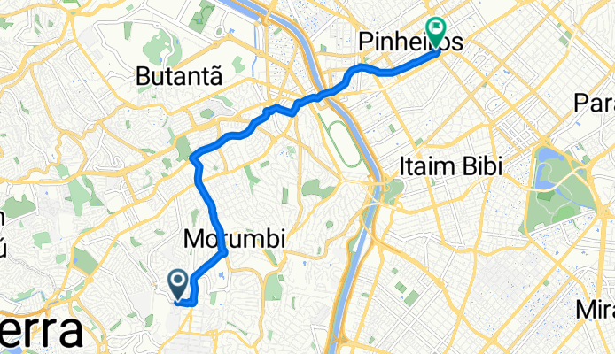 Rua das Goiabeiras, 69, São Paulo a Rua Joaquim Antunes, 450, São Paulo