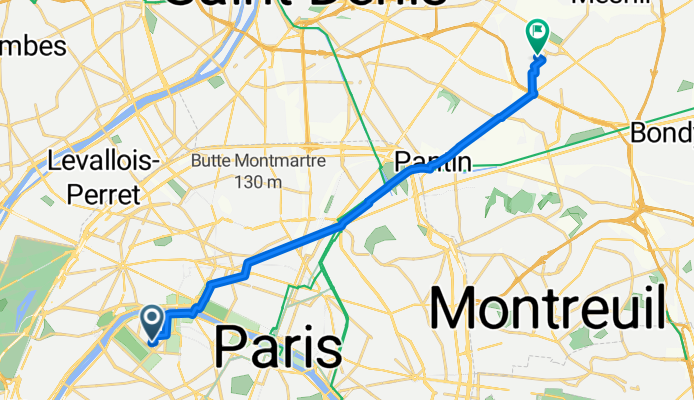 De Rue du Champ de Mars 19, Paris à Rue Lacordaire 29, Drancy