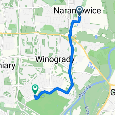 От Rubież 14, Poznań до Za Cytadelą 122A, Poznań