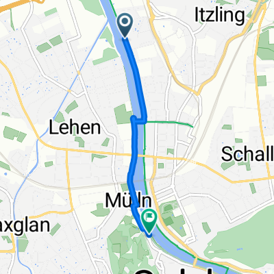 Josef-Mayburger-Kai 116–118, Salzburg nach Müllner Hauptstraße 2–4, Salzburg