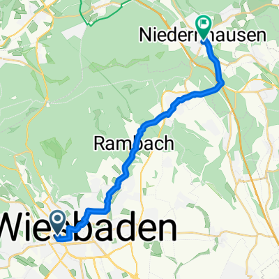 Blücherstraße 34, Wiesbaden nach Kettelerstraße 22, Niedernhausen