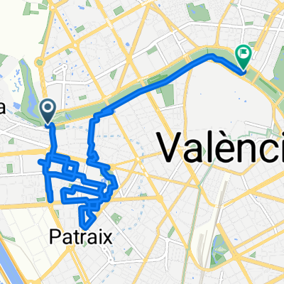 Passeig de la Petxina 77, València to Carrer d'Almassora 7021, València
