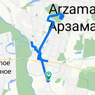 От улица Володарского 73, Арзамас до 1-й Южный переулок 3, Арзамас