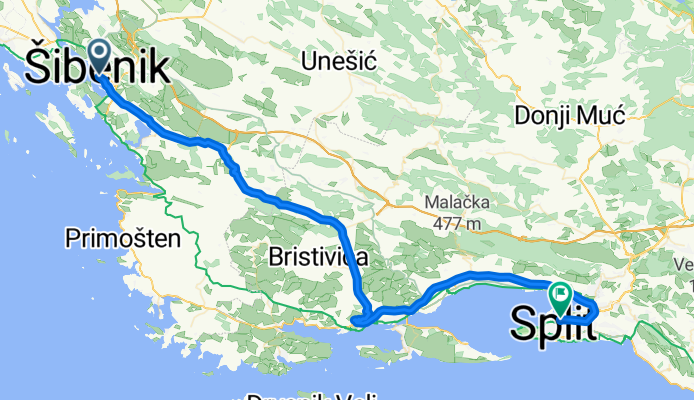 Sibenik - Split 71km