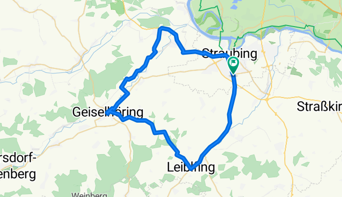 Route to Landshuter Straße 156, 94315 Straubing