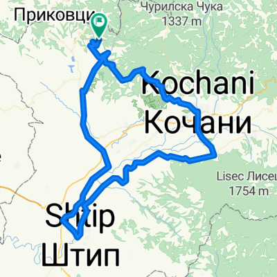 (road ?) Lesnovo-Krupiste-Stip-Zrnovci-Kocani-Pantelej-Zletovo-Lesnovo