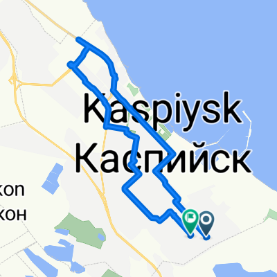 От улица Рамазана Алилова 126, Каспийск до улица Матросова 83, Каспийск