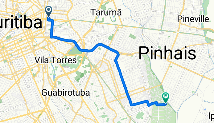 Rua Atílio Bório, 1038, Curitiba a Rua Raynoldo Morbis, 570, Curitiba