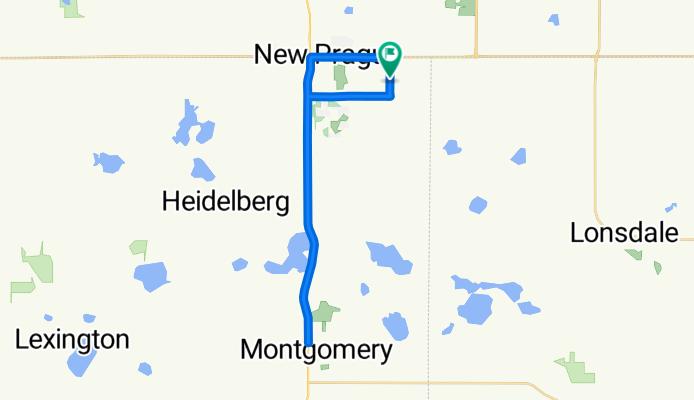 Round trip to Casey's Montgomery thru NP back home