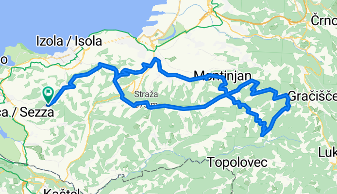 Malija - Marezige - Lopar - Popetre - Trsek - Marezige - Vanganel - Olmo - Gažon - Malija