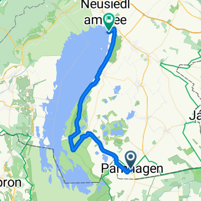 Pamhagen Bahnhof - Neusiedlersee Nationalpark Radweg Illmitz - Weiden am See