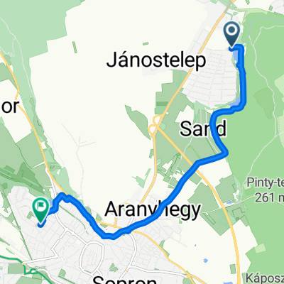 Üdülő-sor 5, Sopron to Teleki Pál utca 35, Sopron