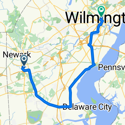 7 Glyn Dr, Newark to 800 Delaware Ave, Wilmington