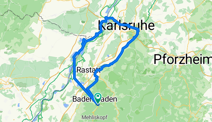 От Geroldsauer Straße 21, Baden-Baden до Geroldsauer Straße 19, Baden-Baden