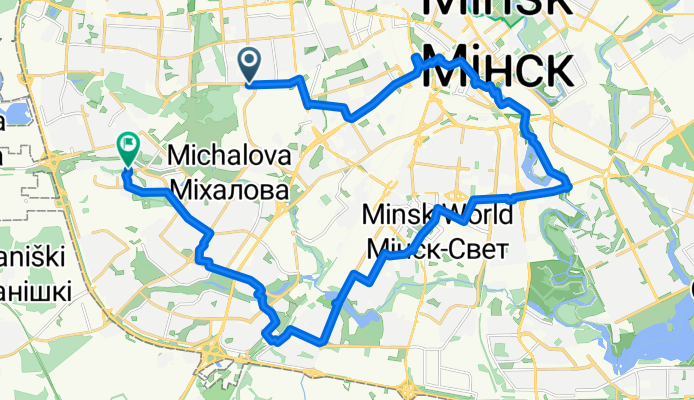 Route to ulitsa Machul'skogo, 24, 220078, Frunzenskaya, Minsk, Gorad Minsk