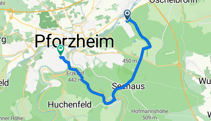 Pforzheim nach Mathystraße 7, Pforzheim