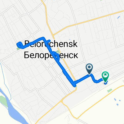 От улица Кирова 30, Белореченск до улица Деповская 28, Белореченск