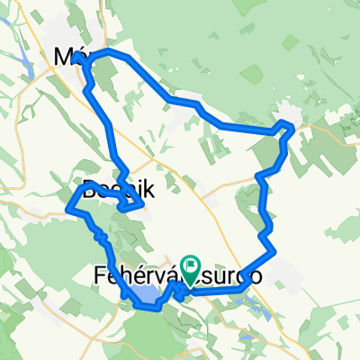 Fehérvárcsurgó - Gaja-szurdok - Bodajk - Mór - Csókakő - Csákberény - Magyaralmás - Fehérvárcsurgó 49km