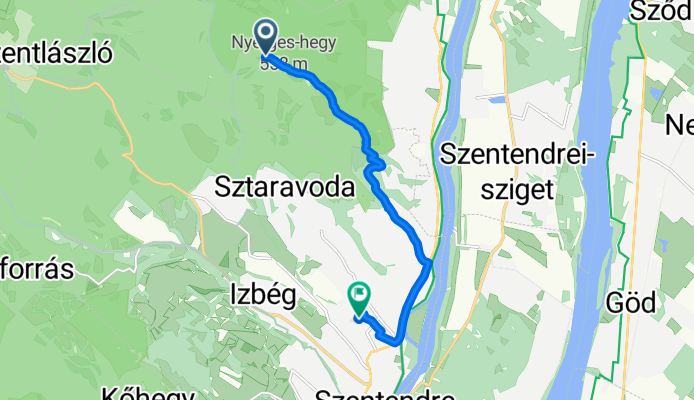 Leányfalu to Egres utca 65., Szentendre
