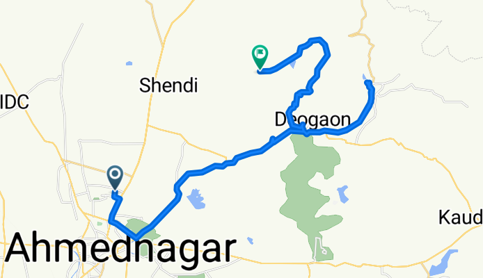 Savedi Road 51, Ahmednagar to 5R96+PF9, Pimpalgaon Ujjaini