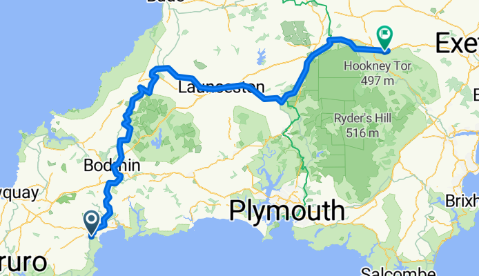 LEJOG Day 2 (Cycle Path): Tregorrick to Crockernwell