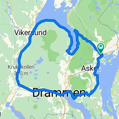 Treningsrunden via Eiker og Sylling