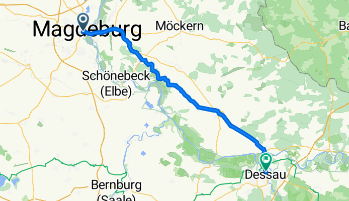 Magdeburg nach Zerbster Straße 48, Dessau-Roßlau