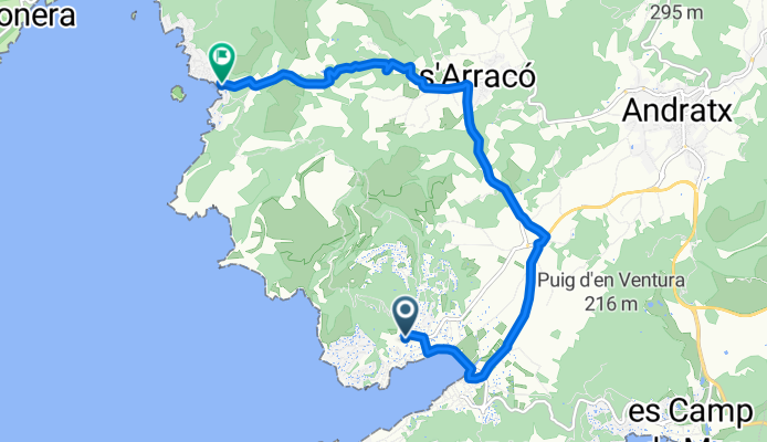 Carrer del Ramat, 3, Andratx nach Carrer Cala es Conills, 1, Andratx