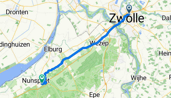 Jan Buschstraat 21, Zwolle naar Groenelaantje 25, Nunspeet