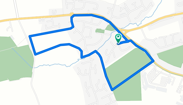 Route to 67 Rush Park, Bishop Auckland, DL14 6NS